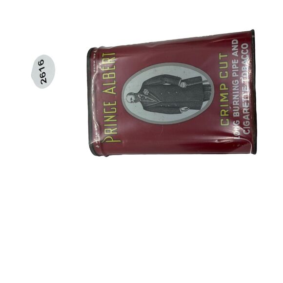 Prince Albert Tobacco Crimp Cut Tin Can Vintage Distressed Red Black Retro - Picture 14 of 14